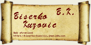 Biserko Kuzović vizit kartica